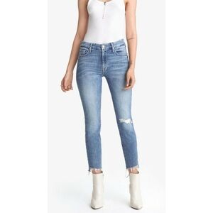 MOTHER The Looker Ankle Step Fray Denim Jeans